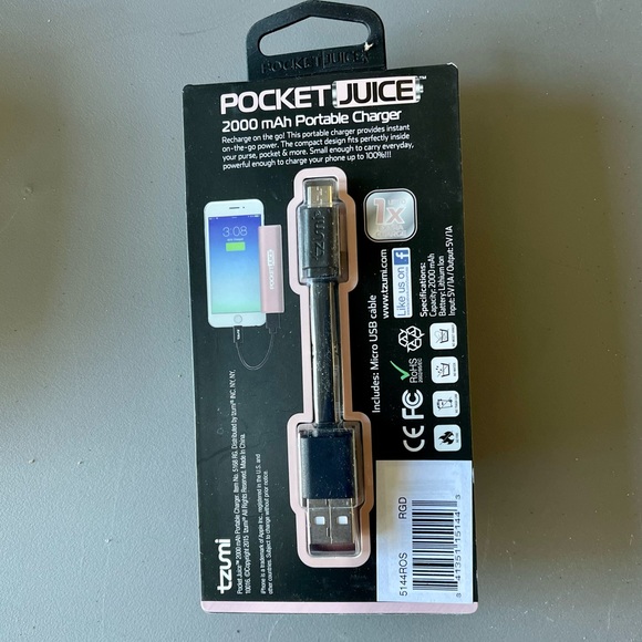 JUSTIN: 2600mAh POWER STICK and POCKET JUICE: Portable Charger 2000mAh - Picture 5 of 5